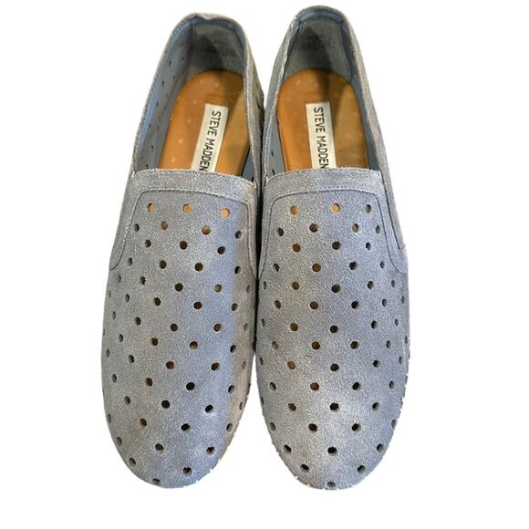 Steve Madden Widmer Blue Suede Espadrille Loafer Size 10 NEW No Box - Picture 2 of 8
